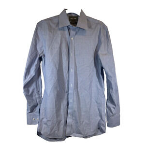 Bonobos Shirt Mens 15 34 Small Blue Tailored Slim Fit Button Up Wrinkle Free C23